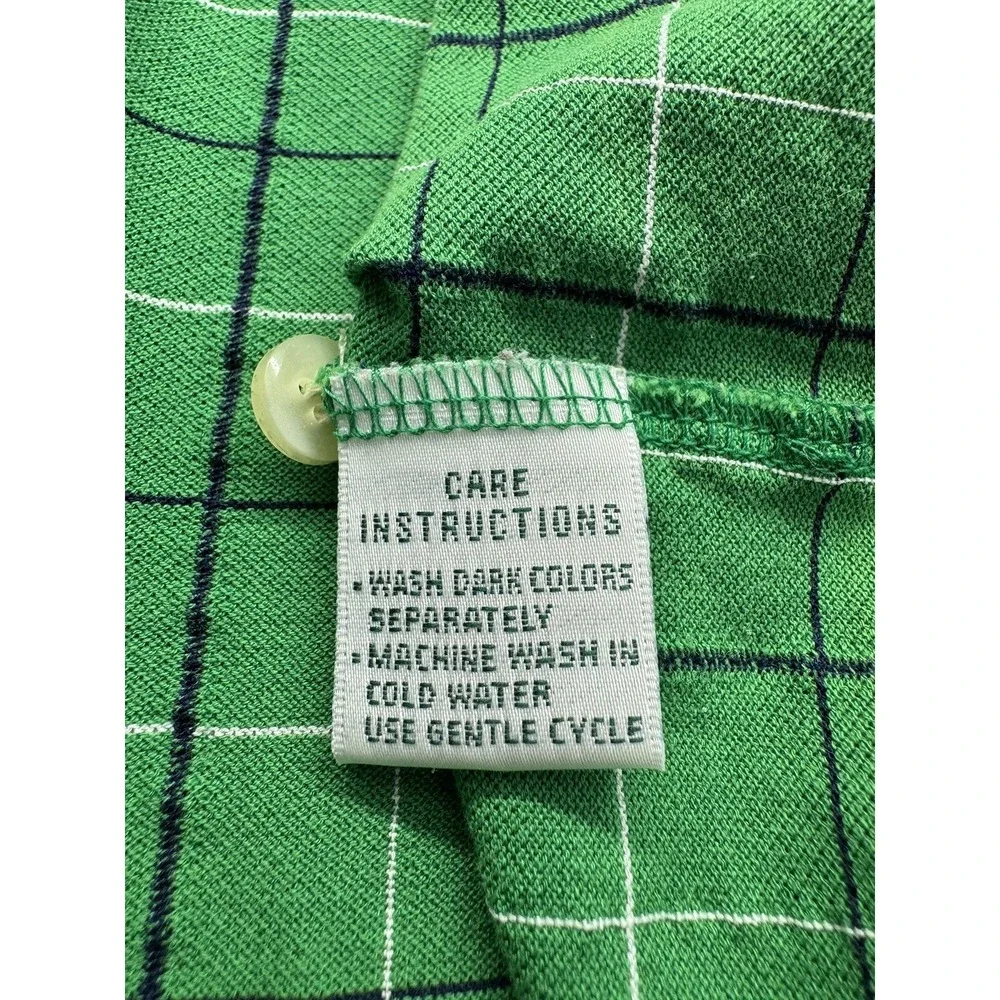 Masters Collection Augusta National Men's L Pique Polo‎ Shirt Green Check Irish
